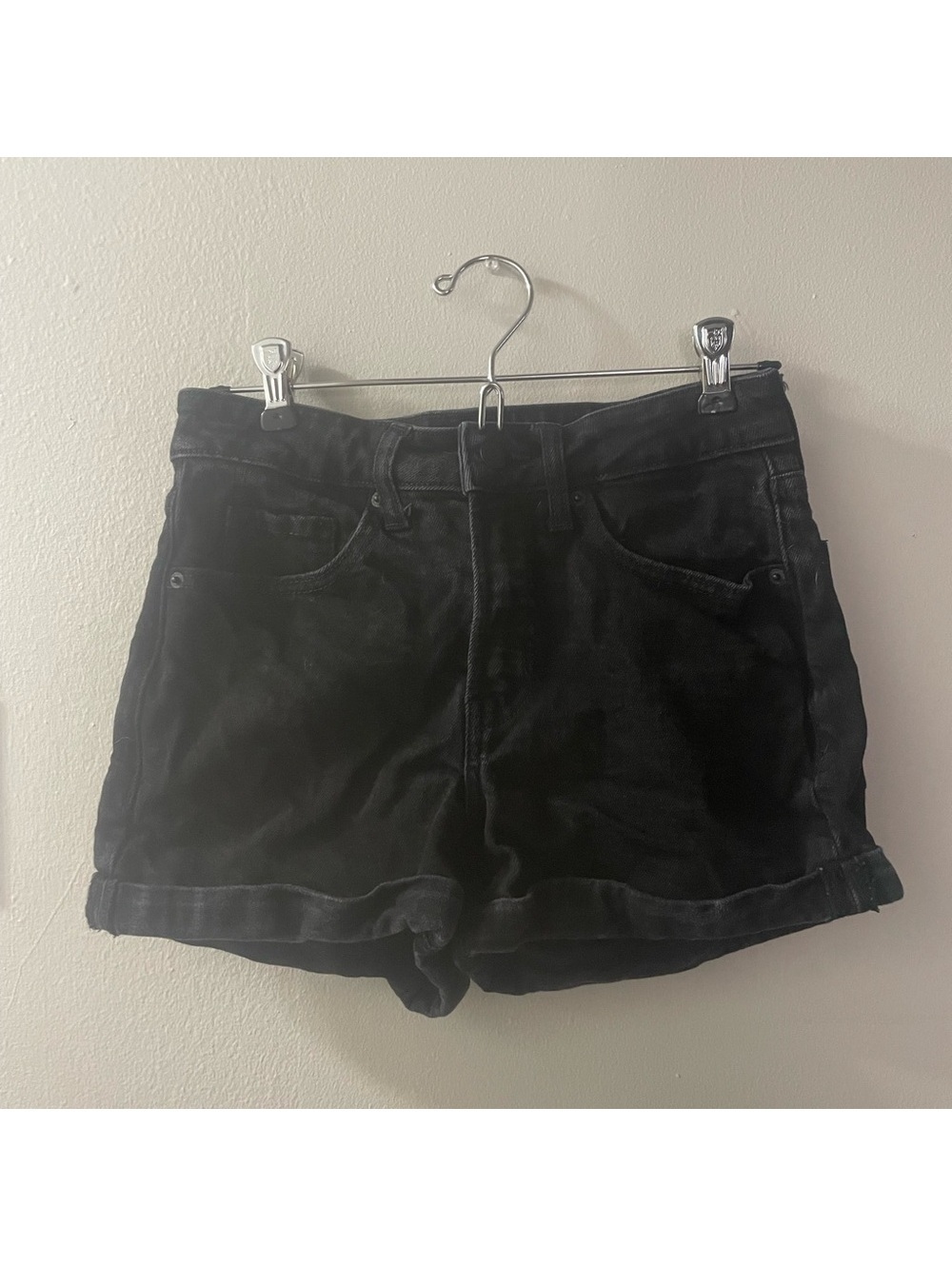 Women’s Old Navy High Rise Straight size 2 Black Jean Shorts Tote3